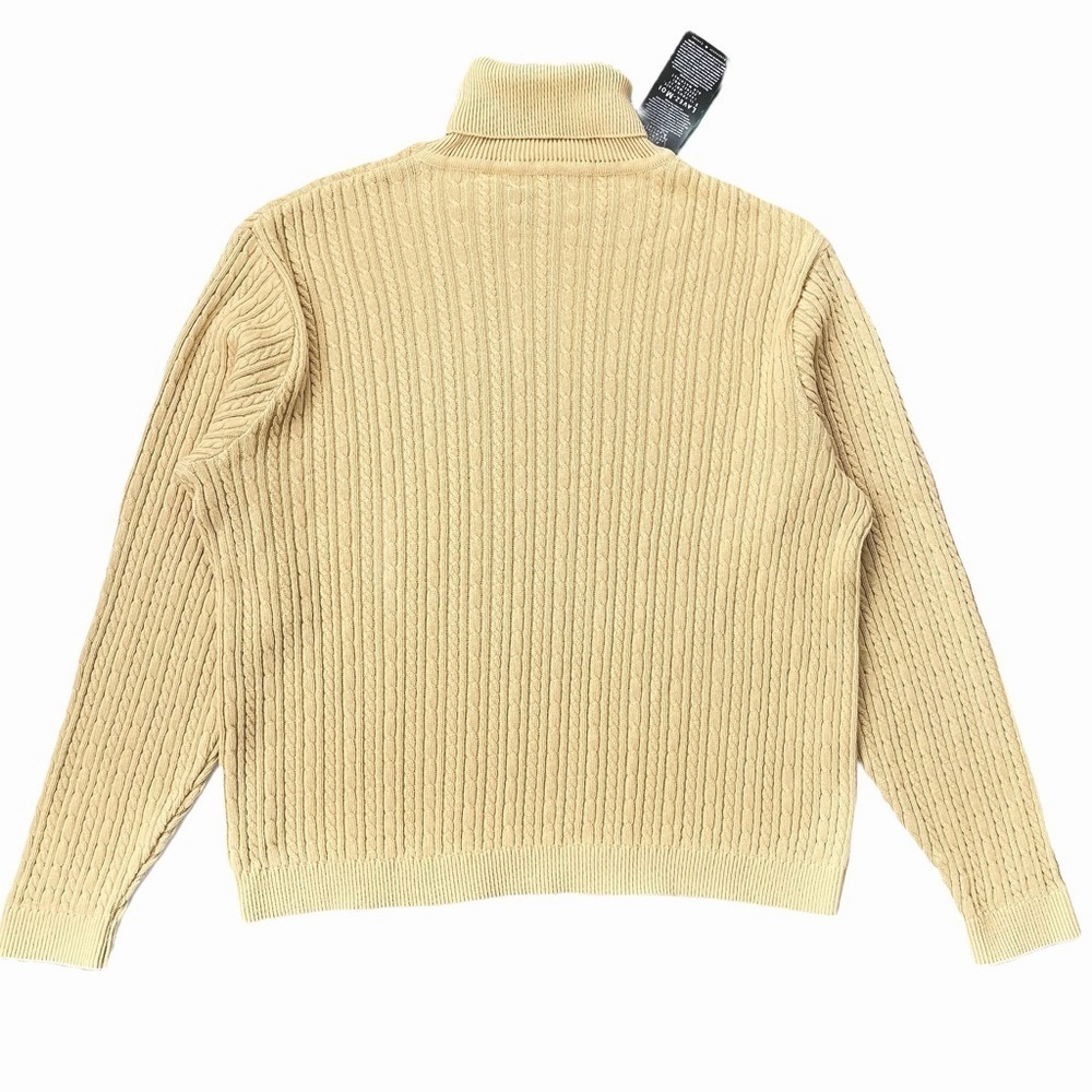 Parkhurst 100% Cotton Turtleneck Sweater, Cornstalk Yellow, Women’s XL - Picture 3 of 9
